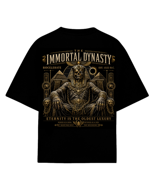 Playera oversize negra Immortal Dynasty momia faraon - Cult Frames Biocelerate