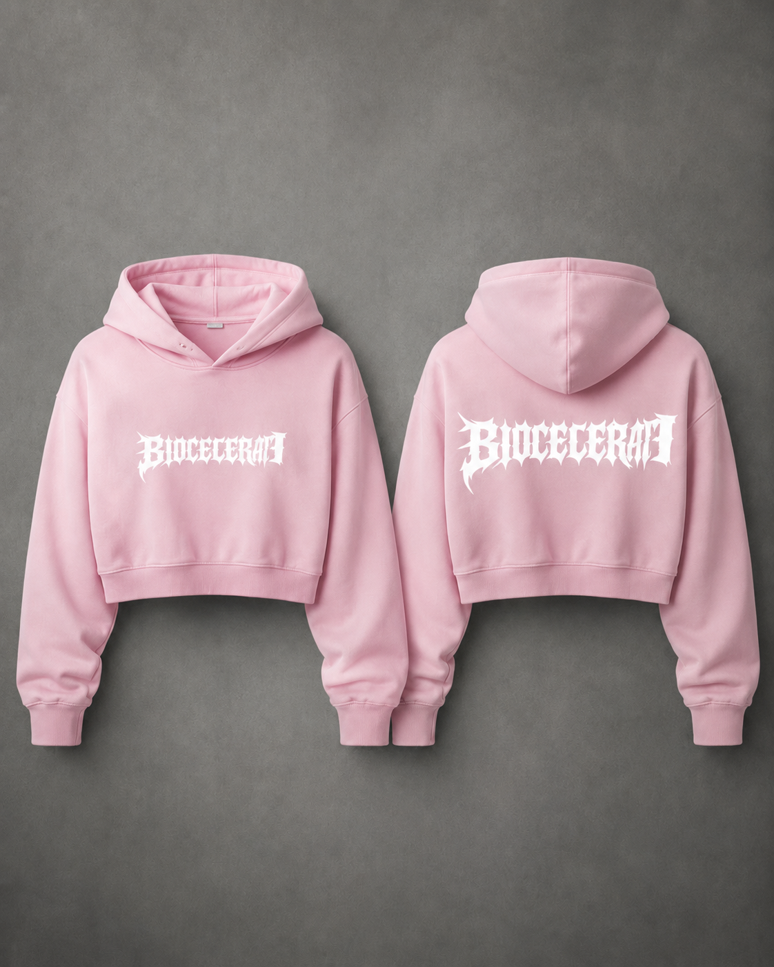 Gothic Crop Hoodie Pastel