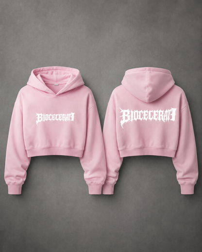 Gothic Crop Hoodie Pastel