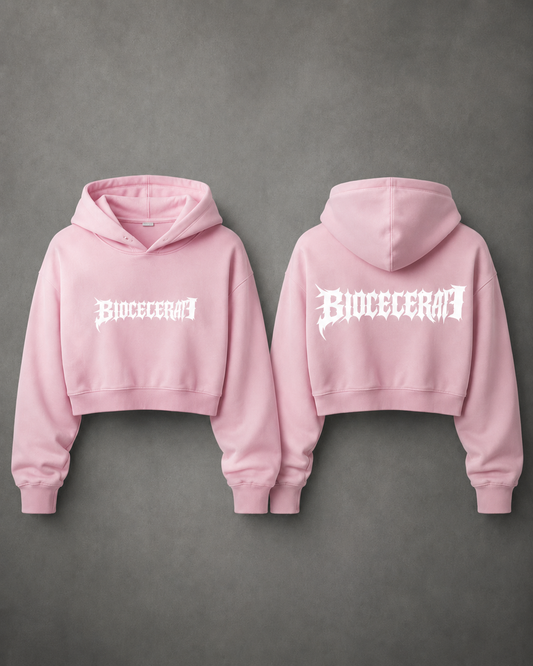 Gothic Crop Hoodie Pastel