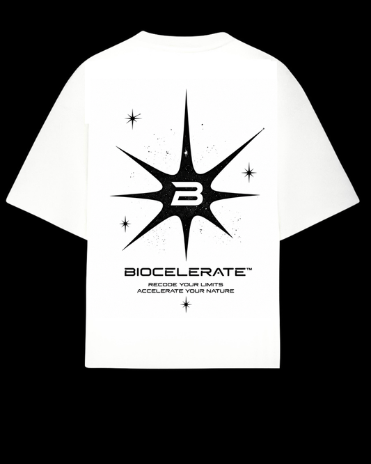 Playera oversize hueso estrella Biocelerate Recode your limits - Biocelerate Sports Club