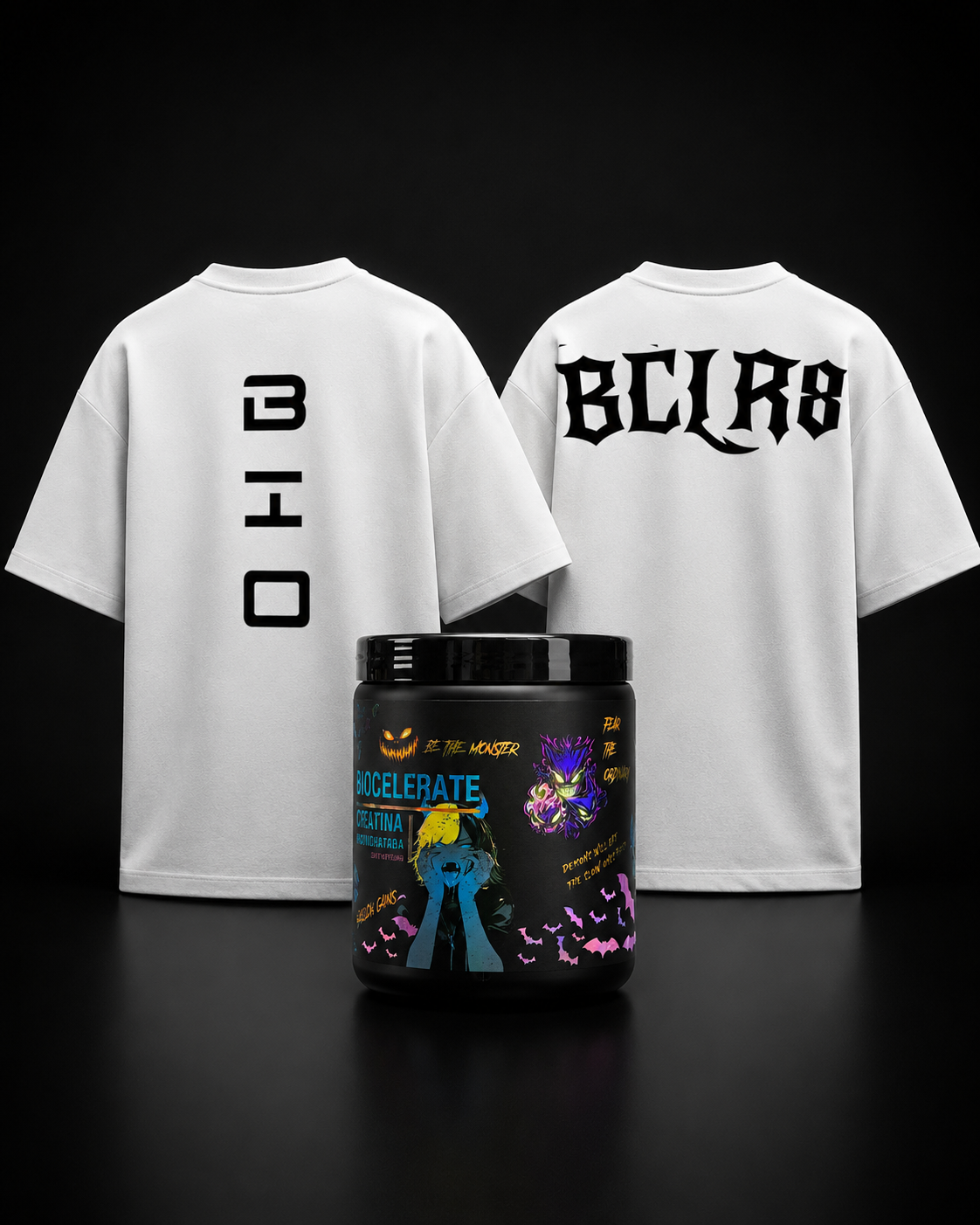 SPORTS CLUB KIT — 2 playeras Sports Club blancas + creatina Biocelerate